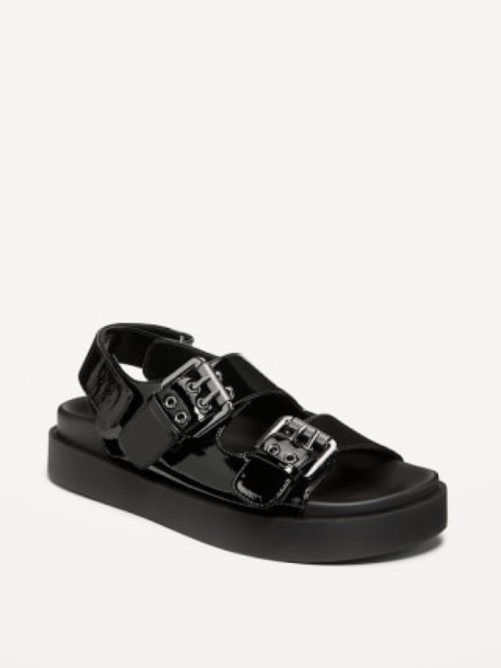 [NWOT] Faux Leather Chunky Buckle Sandal